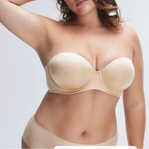 Savage X Fenty NEW MICROFIBER STRAPLESS BRA Size 38DD